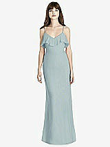 Front View Thumbnail - Morning Sky Ruffle-Trimmed Backless Maxi Dress - Britt