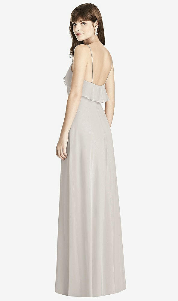Back View - Oyster Ruffle-Trimmed Backless Maxi Dress - Britt