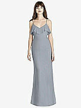 Front View Thumbnail - Platinum Ruffle-Trimmed Backless Maxi Dress - Britt