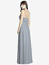 Rear View Thumbnail - Platinum Ruffle-Trimmed Backless Maxi Dress - Britt