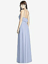 Rear View Thumbnail - Sky Blue Ruffle-Trimmed Backless Maxi Dress - Britt
