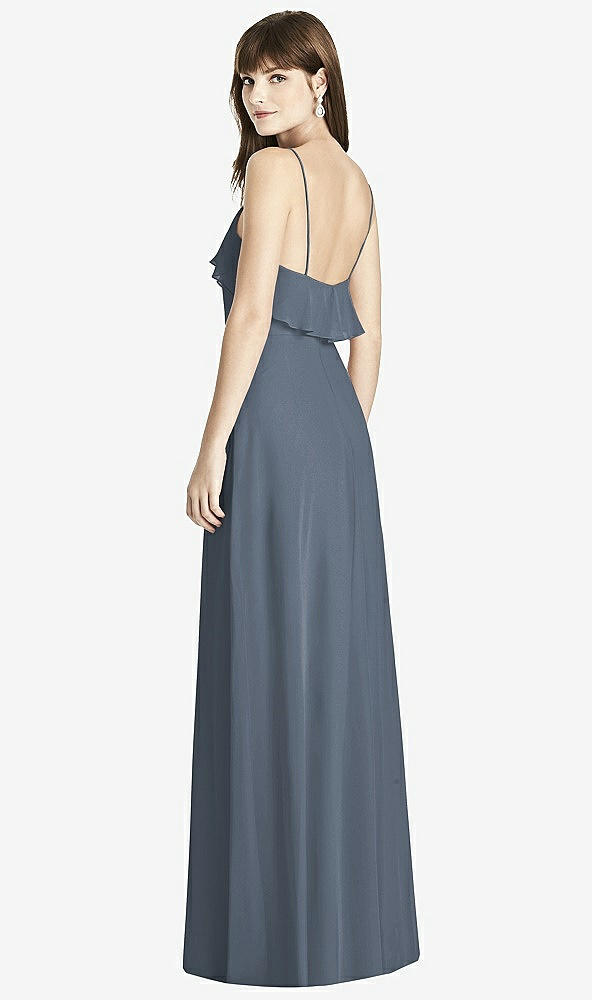 Back View - Silverstone Ruffle-Trimmed Backless Maxi Dress - Britt