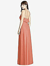 Rear View Thumbnail - Terracotta Copper Ruffle-Trimmed Backless Maxi Dress - Britt