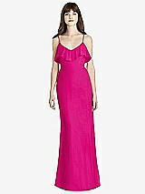 Front View Thumbnail - Think Pink Ruffle-Trimmed Backless Maxi Dress - Britt