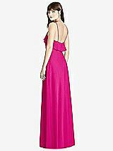 Rear View Thumbnail - Think Pink Ruffle-Trimmed Backless Maxi Dress - Britt