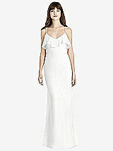 Front View Thumbnail - White Ruffle-Trimmed Backless Maxi Dress - Britt