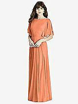 Front View Thumbnail - Sweet Melon Split Sleeve Backless Maxi Dress - Lila