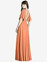 Rear View Thumbnail - Sweet Melon Split Sleeve Backless Maxi Dress - Lila
