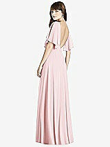 Rear View Thumbnail - Ballet Pink Split Sleeve Backless Maxi Dress - Lila