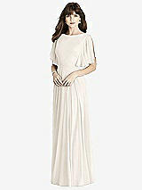 Front View Thumbnail - Ivory Split Sleeve Backless Maxi Dress - Lila