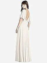 Rear View Thumbnail - Ivory Split Sleeve Backless Maxi Dress - Lila