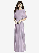 Front View Thumbnail - Lilac Haze Split Sleeve Backless Maxi Dress - Lila