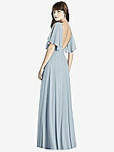Rear View Thumbnail - Mist Split Sleeve Backless Maxi Dress - Lila