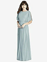 Front View Thumbnail - Morning Sky Split Sleeve Backless Maxi Dress - Lila