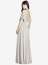 Rear View Thumbnail - Oyster Split Sleeve Backless Maxi Dress - Lila