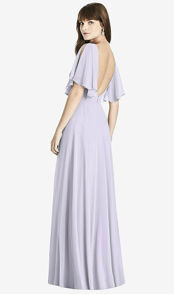 Back View - Silver Dove Split Sleeve Backless Maxi Dress - Lila