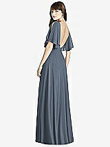 Rear View Thumbnail - Silverstone Split Sleeve Backless Maxi Dress - Lila