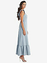 Side View Thumbnail - Mist Ruffled Convertible Sleeve Midi Dress
