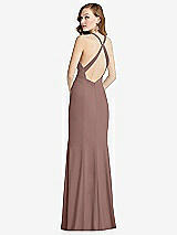 Front View Thumbnail - Sienna High-Neck Halter Dress with Twist Criss Cross Back 