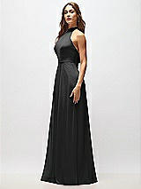 Alt View 6 Thumbnail - Black High Neck Halter Backless Maxi Dress