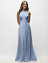 Alt View 5 Thumbnail - Cloudy High Neck Halter Backless Maxi Dress