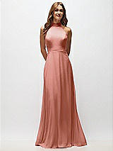Alt View 5 Thumbnail - Desert Rose High Neck Halter Backless Maxi Dress