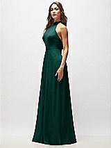 Alt View 6 Thumbnail - Evergreen High Neck Halter Backless Maxi Dress