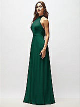 Alt View 6 Thumbnail - Hunter Green High Neck Halter Backless Maxi Dress
