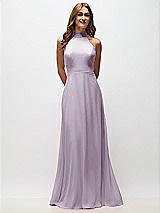 Alt View 5 Thumbnail - Lilac Haze High Neck Halter Backless Maxi Dress