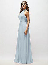 Alt View 6 Thumbnail - Mist High Neck Halter Backless Maxi Dress
