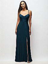 Alt View 1 Thumbnail - Atlantic Blue Tie-Back Cutout Maxi Dress with Front Slit