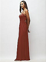 Alt View 2 Thumbnail - Auburn Moon Tie-Back Cutout Maxi Dress with Front Slit