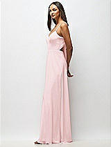 Alt View 2 Thumbnail - Ballet Pink Tie-Back Cutout Maxi Dress with Front Slit