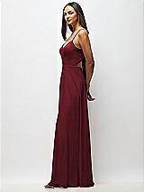 Alt View 2 Thumbnail - Cabernet Tie-Back Cutout Maxi Dress with Front Slit
