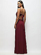 Alt View 3 Thumbnail - Cabernet Tie-Back Cutout Maxi Dress with Front Slit