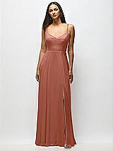 Alt View 1 Thumbnail - Desert Rose Tie-Back Cutout Maxi Dress with Front Slit