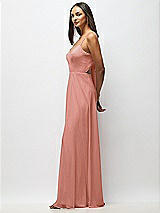 Alt View 2 Thumbnail - Desert Rose Tie-Back Cutout Maxi Dress with Front Slit