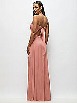 Alt View 3 Thumbnail - Desert Rose Tie-Back Cutout Maxi Dress with Front Slit