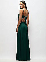 Alt View 3 Thumbnail - Evergreen Tie-Back Cutout Maxi Dress with Front Slit