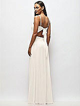 Alt View 3 Thumbnail - Ivory Tie-Back Cutout Maxi Dress with Front Slit