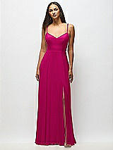 Alt View 1 Thumbnail - Think Pink Tie-Back Cutout Maxi Dress with Front Slit