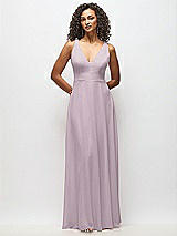 Alt View 6 Thumbnail - Lilac Dusk Deep V-Neck Chiffon Maxi Dress
