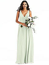 Alt View 2 Thumbnail - Mint Green Deep V-Neck Chiffon Maxi Dress