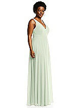 Alt View 4 Thumbnail - Mint Green Deep V-Neck Chiffon Maxi Dress