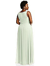 Alt View 5 Thumbnail - Mint Green Deep V-Neck Chiffon Maxi Dress
