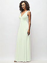 Alt View 7 Thumbnail - Mint Green Deep V-Neck Chiffon Maxi Dress