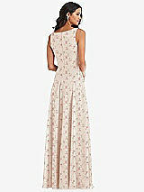 Alt View 5 Thumbnail - Coquette Floral Print Deep V-Neck Chiffon Maxi Dress