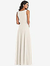 Alt View 5 Thumbnail - Ivory Deep V-Neck Chiffon Maxi Dress