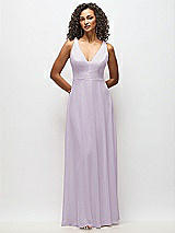 Alt View 6 Thumbnail - Lilac Haze Deep V-Neck Chiffon Maxi Dress