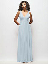 Alt View 6 Thumbnail - Mist Deep V-Neck Chiffon Maxi Dress